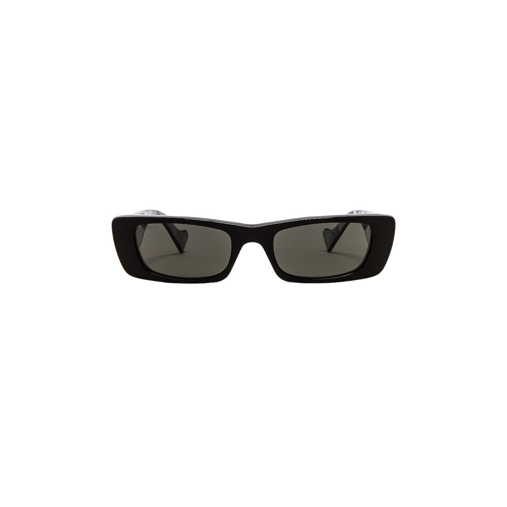 Gucci Slim Rectangular Sunglasses Black Size Os - image 1